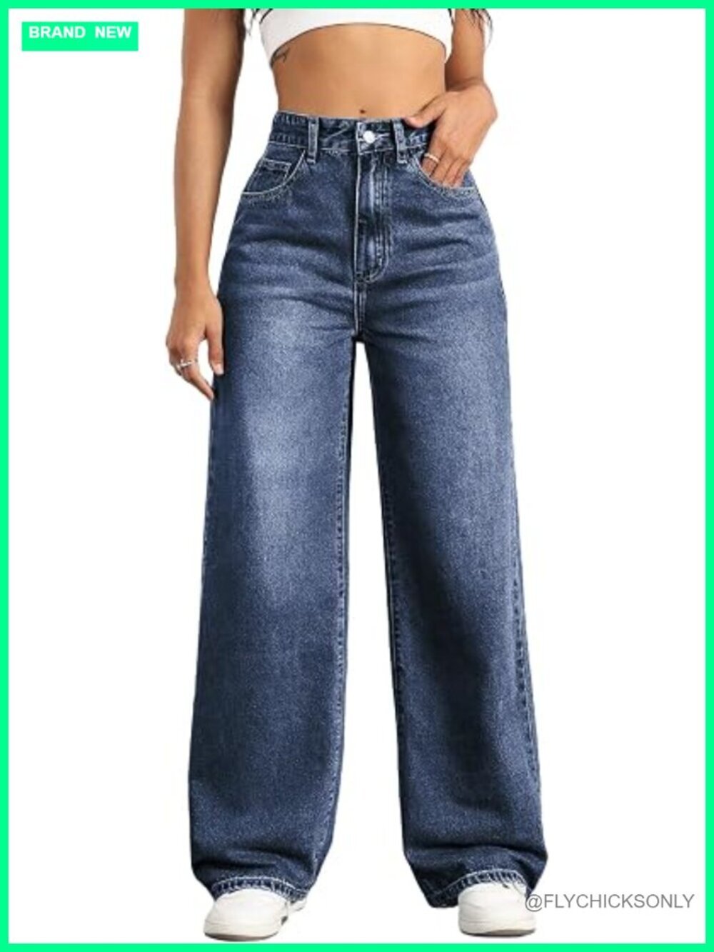 High Waisted Wide Leg Loose Boyfriend Jeans for Women